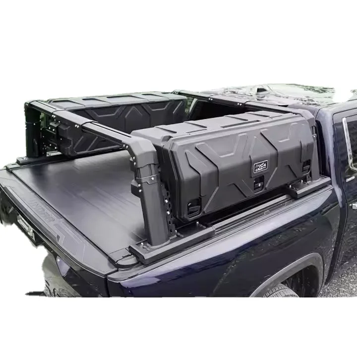 YLC Pickup Truck Roll Bar With Storage Box Loading roll cage + 130L side boxes*2--combined version