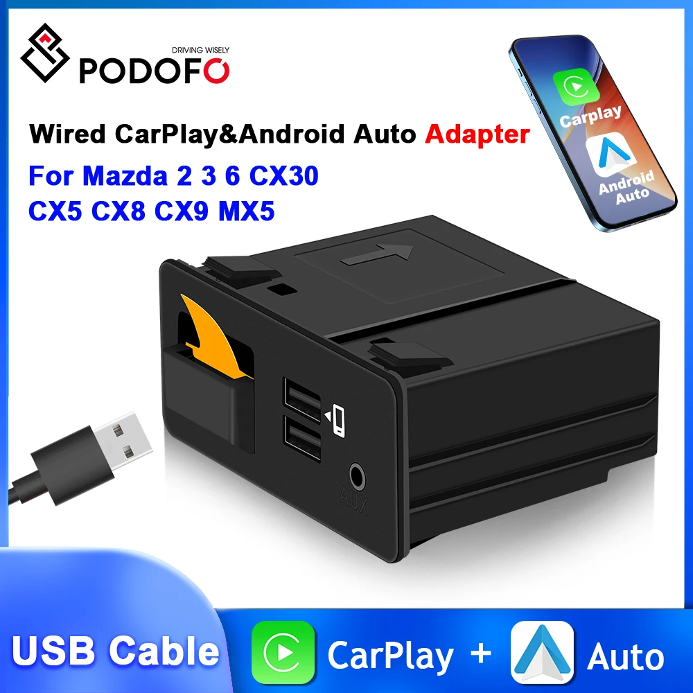 

Автомобильный USB-адаптер Podofo для Mazda 2 3 6 CX30 CX5 CX8 CX9 MX5