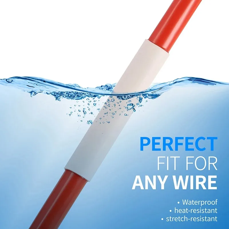Dual Wall Adhesive Lined Clear/White Shrinkable Tube – Insulated Polyolefin Wire Wrap Sleeving (1.6mm to 39mm)