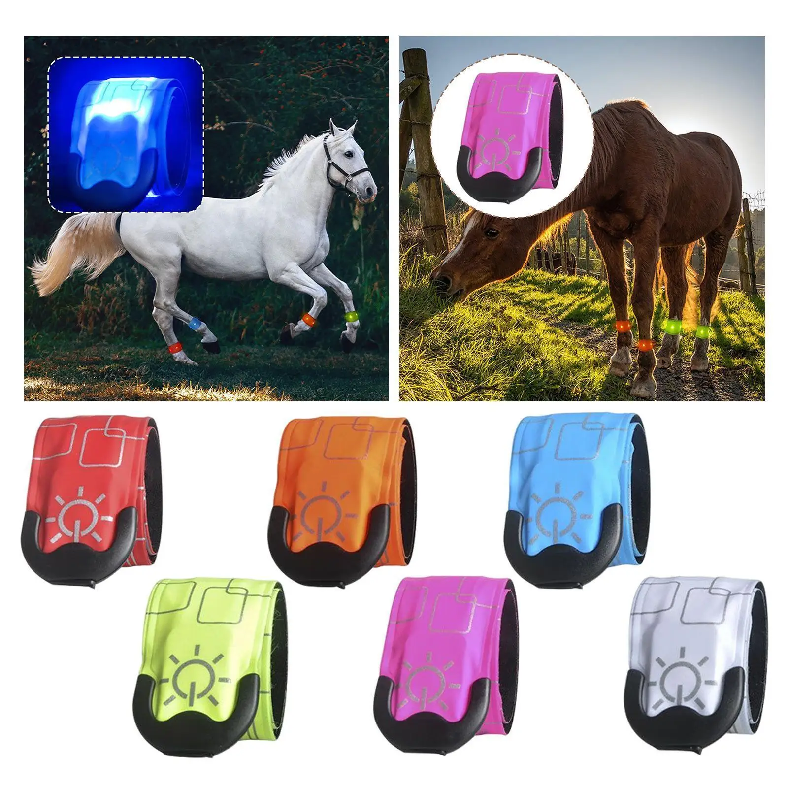 

LED Horse Ankle Strap Legging Wrap Waterproof Leg Belt for Night Riding Equipment Legging Wrap Leg