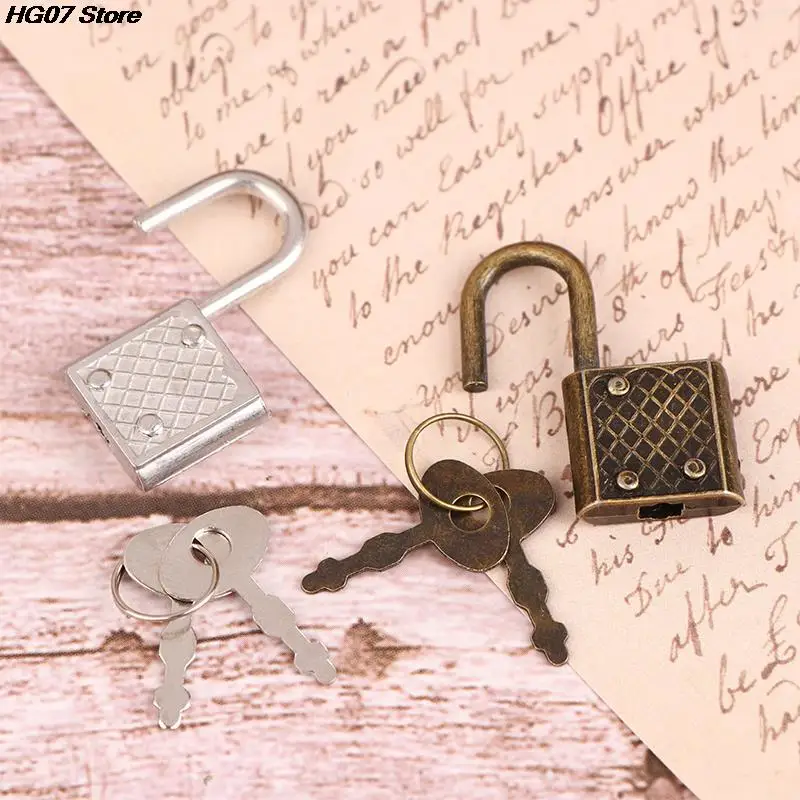 New 1Set Mini Retro Padlock for Notepad Diary Small Luggage Box