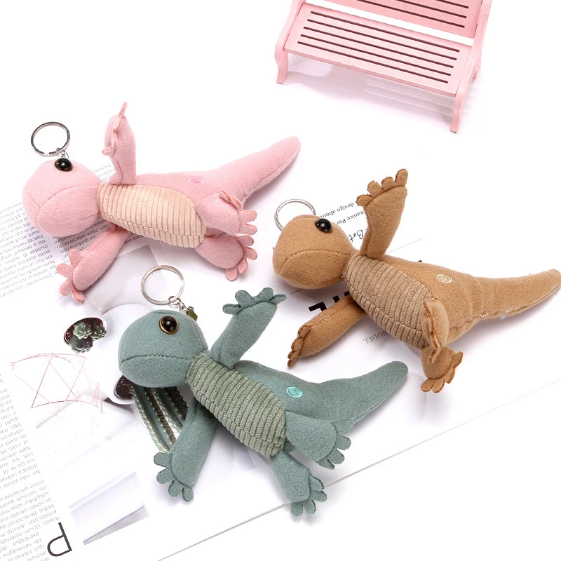 

18cm Cute Standing Dinosaur Plush Toy Year Of The Dragon Pendant Soft Stuffed Doll Keychain Backpack Bag Key Ring