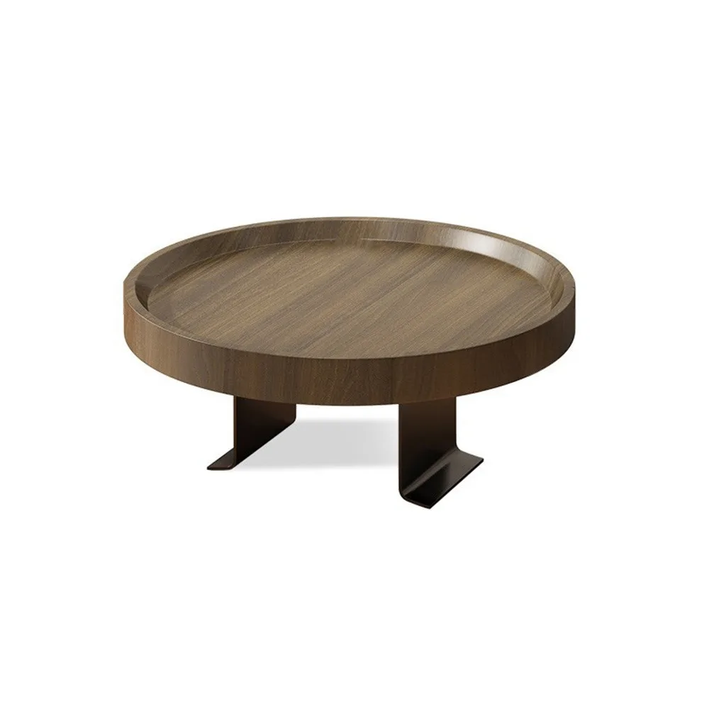 מגש ידית ספה ניידת מתכוונן עגול עץ מיני שולחן צד קל להתקנה עמיד בפני כתמים