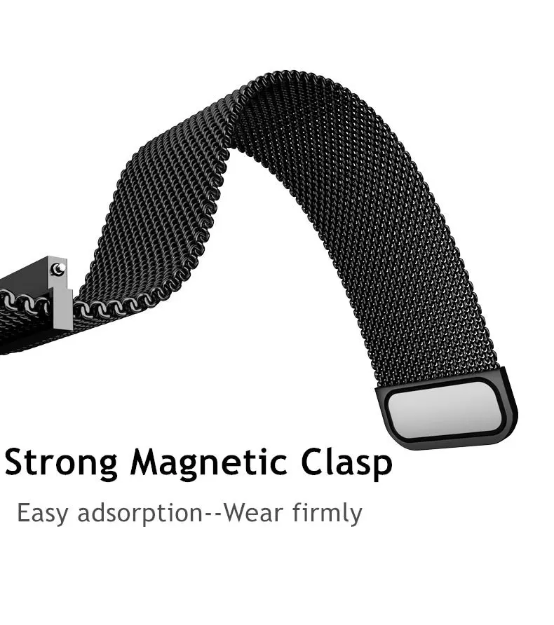 Sleek Milanese Metal Watch Bracelet - Adjustable 20mm/22mm Band