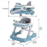 Baby Push Walker with Music Tray and Feeding Table