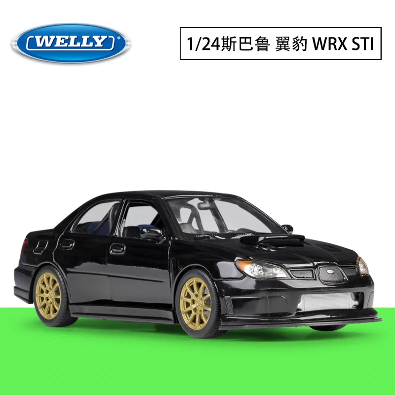 WELLY 1:24 Subaru Winged Leopard SUBARU IMPREZA WRX STI Classic Car Model Of Imitation Alloy Boomerang Finished Toys And Gifts