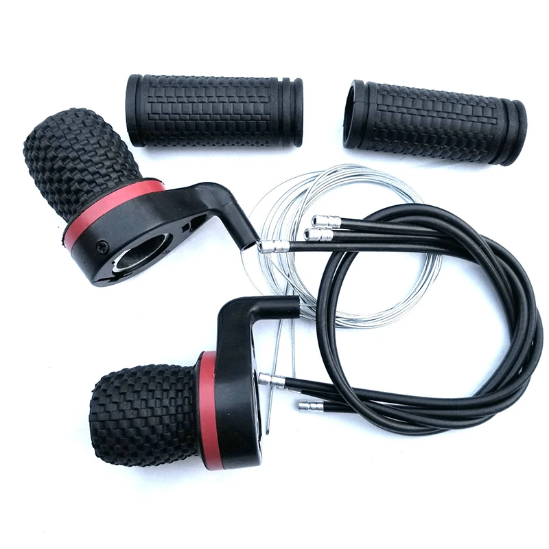 

Universal 1 Pair Of Bicycle Speed Shifters With 1 Pair Handlebar Grips Good Grip Comfortable Operation Mountain Bike Accessories