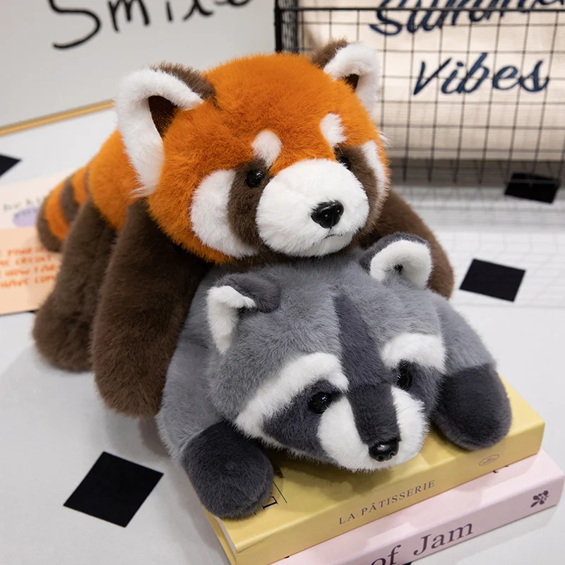 Cute Baby Raccoon Panda Fox Soft Fluffy fun stuffed Animal Toy - Main Image