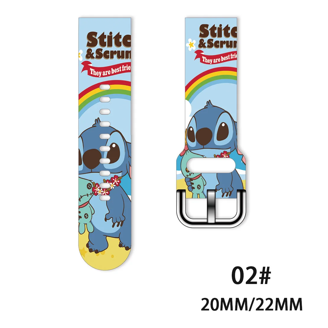 Фото Браслет Disney Lilo & Stitch для Samsung Galaxy Watch 4 Classic/46 мм/Active 2/3/Gear S3/amazfit Huawei Watch GT 2/3 Pro №3