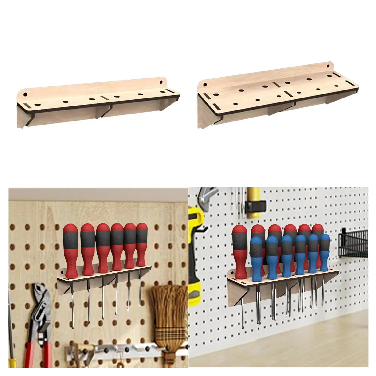 Workbench Screwdriver Rack Screwdriver Organizer, Wall Mount Screwdriver Holder, Wood Hand Tool ...