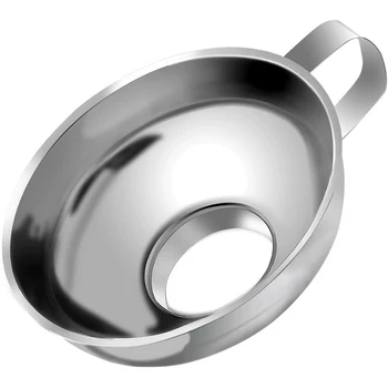 1.49" & 2.12" funnel Tube Mason Jar Funnel with Handle Stainless Steel Canning Funnel Regular and Wide Mouth Jars 1