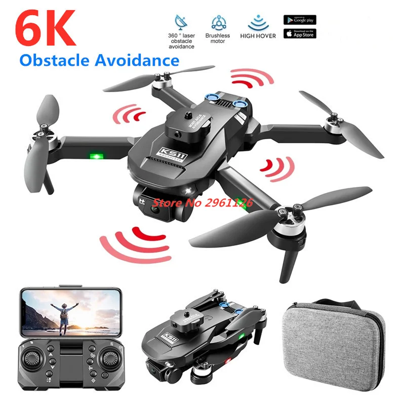 

Mini 6K Drone Professional 6K Dual HD Camera Obstacle Avoidance Optical Flow Brushless Foldable RC Dron Boy Adults Quadcopter
