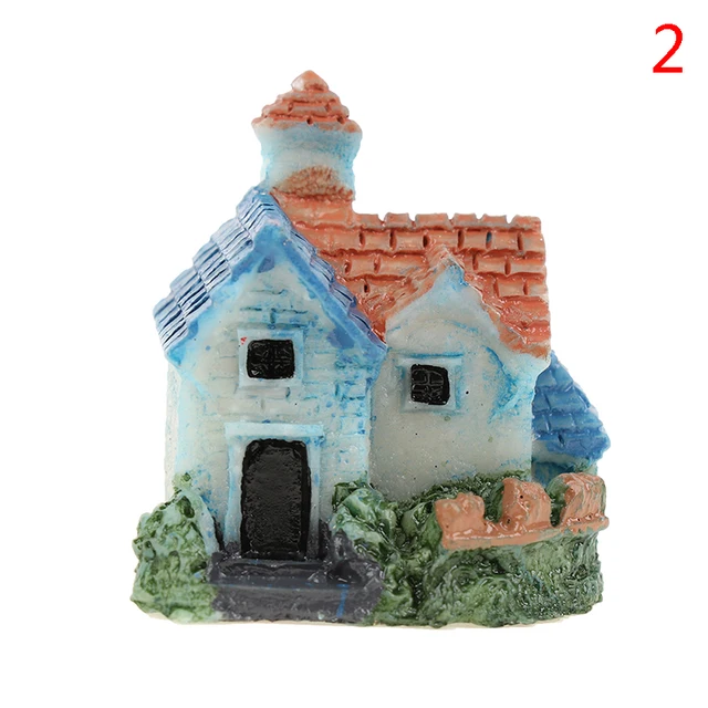 Ipetboom Villa Small House DIY Miniature Kit Re- Ment Miniatures Decorative  Cottage Mini House Ornament Micro Landscape Decor Miniature House Model