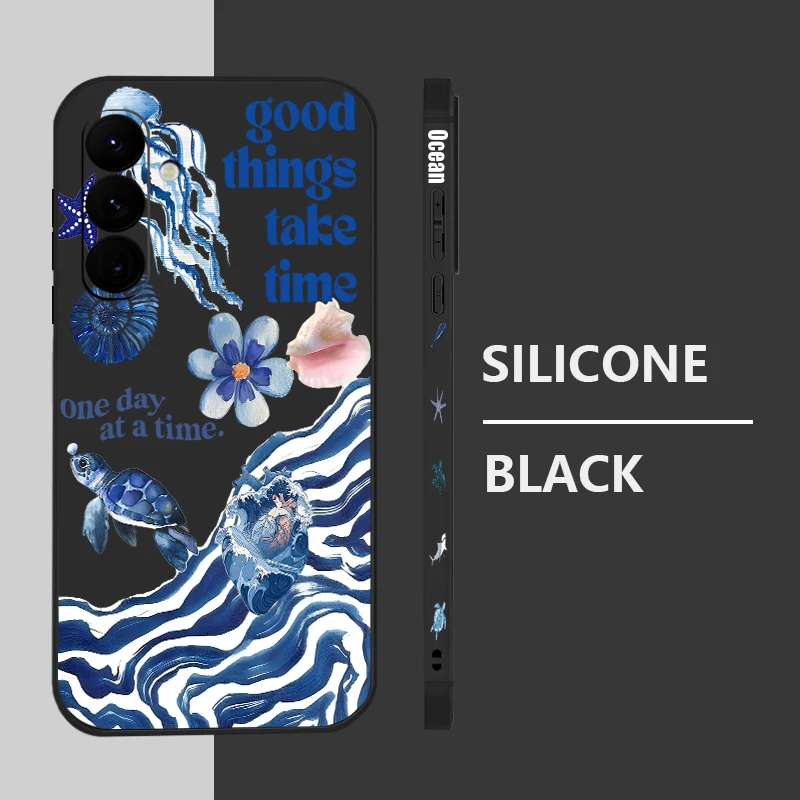 Seaside Scenery Wave Print Phone Case - Oceanic Design Cover