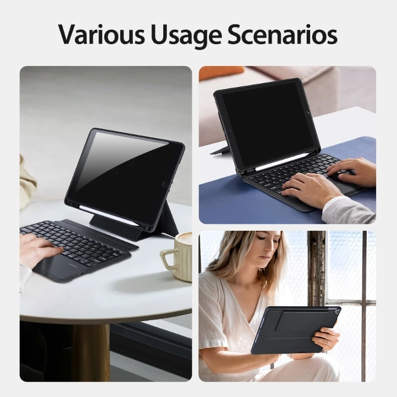 

OFBK Keyboards Case with Trifolds Stand Cover for Air 4 5 11 Tablets
