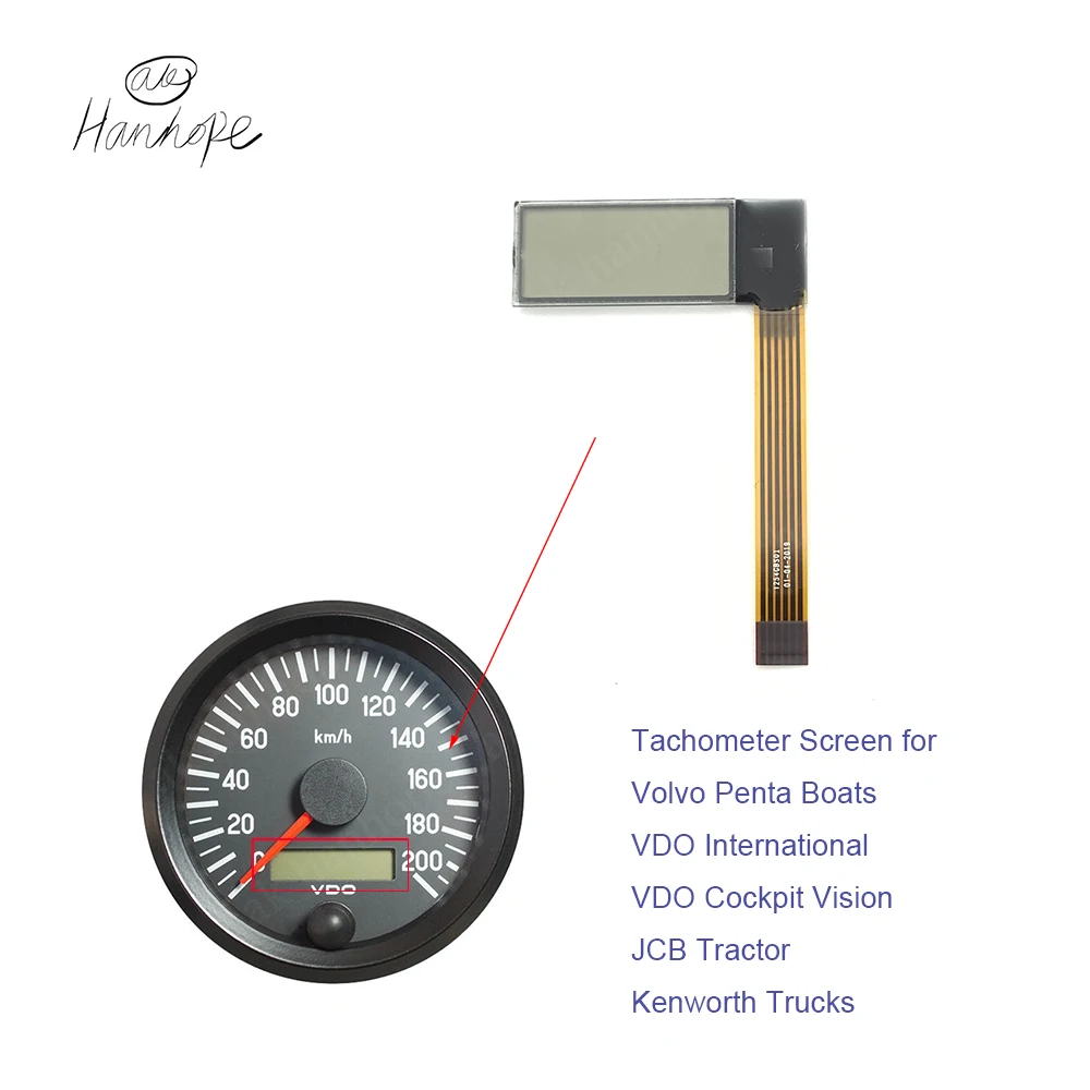 

Тахометр для ВДО, ЖК-дисплей для ремонта пикселей для Volvo Penta Jcb трактора лодки, ЖК-экран для замены