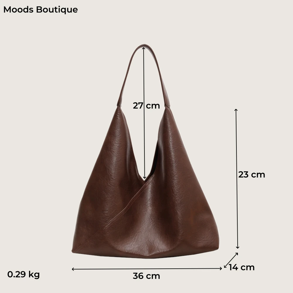 Retro 2-in-1 Shoulder Bag - Large Capacity PU Leather Tote for Women