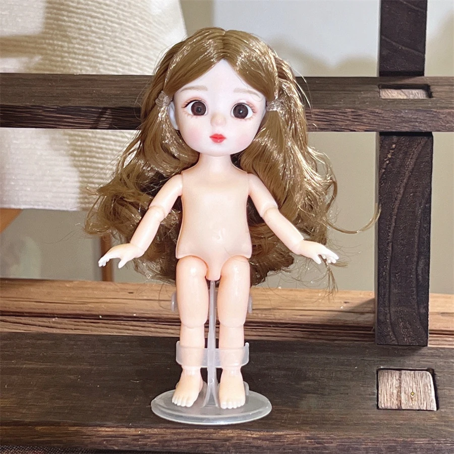 17cm Doll with Different Expressions, Cute 1/8 BJD Doll, 13 Joint Movable Doll Girl Toy 4