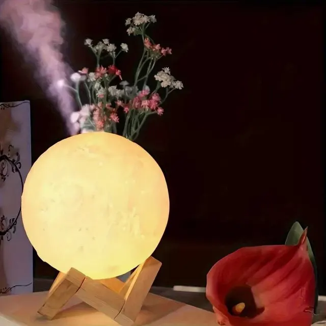 Luz de luna LED para decoración de dormitorio, luz de noche de luna DIY, regalo de cumpleaños para niña, niño, mujer, 1 LED - Imagen 6