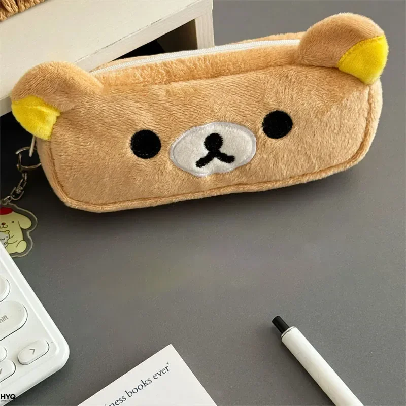 Kawaii Rilakkuma Pencil Cases For Kids Girls Cute Cartoon Bear Pencil Pouch Organizer Pen Bag School Stationeries Gifts Ins Hot - 5