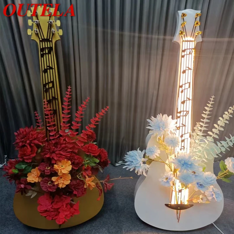

OUTELA Creative Wedding Roadlight Illuminated Guitars Street Lights Decorations Wedding Hall Stage Props Background Decoration