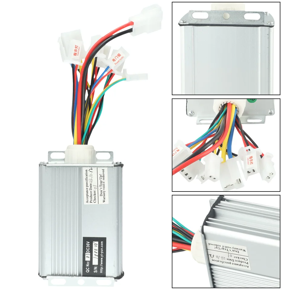 Electric Motor Controller, 36V/48V 1000W 30A Motor Controller Kit with GD06 LCD Display 8C Sensor Brake Level 130X Throttle for Electric Bike
