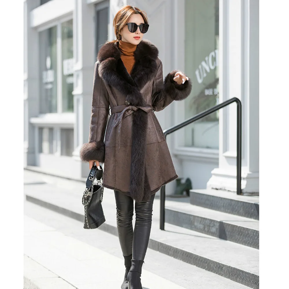 

2024Hot Sale Real Fur Coat Winter Jacket Women Natural Fox Fur Collar Rex Rabbit Fur Coats and Jackets Women Casaco Feminino Inv