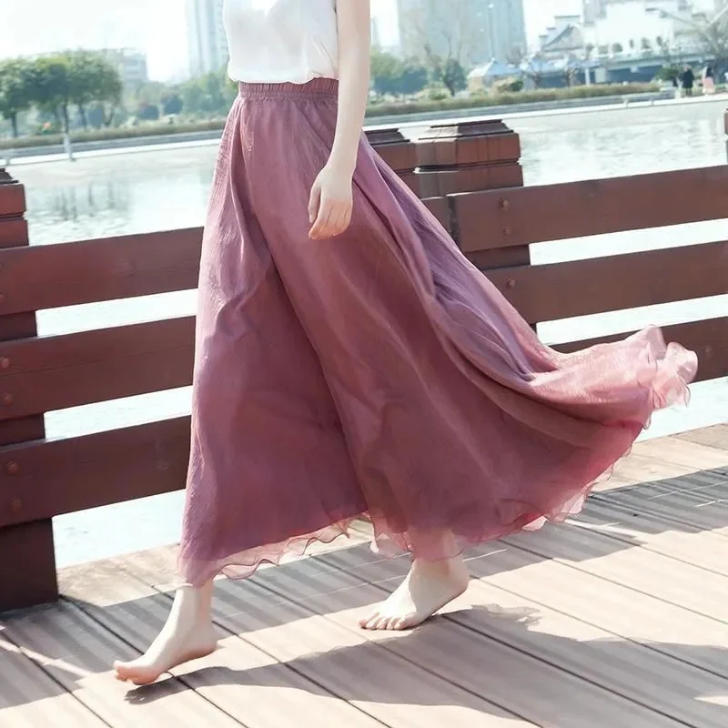 รูปสินค้า กระโปรงชายหาดชีฟองโบฮีเมียน