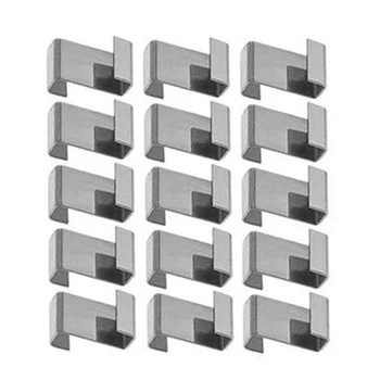 25pcs Greenhouse Z-Type Glazing Clips Stainless Steel Z Glass Clips Overlap Fixing Clamps Replacement Greenhouse Tools 1.5x0.6cm