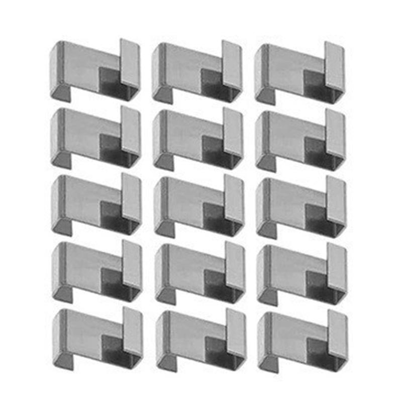 25pcs Greenhouse Z-Type Glazing Clips Stainless Steel Z Glass Clips Overlap Fixing Clamps Replacement Greenhouse Tools 1.5x0.6cm