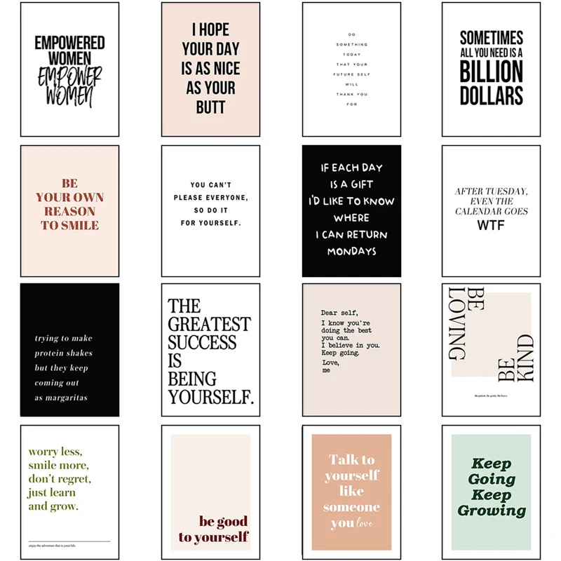 

Nordic Style Motivational Quote Text Letters Print Art Canvas Poster for Living Room Decoration Home Wall Decor Picture