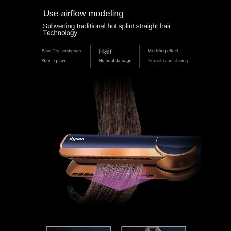 Hair Straightener Hair Dryer Mechanical Dry and Wet Dual-purpose Straight Plate Clamp HT01 Electric Brushes 2