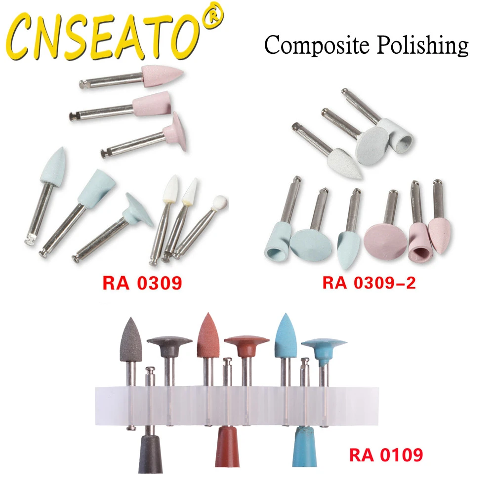 9PC Dental Polishing Kit Composite Resin Rubber Porcelain Teeth