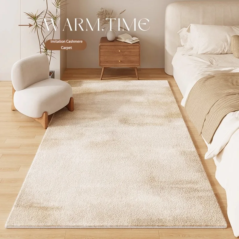 Beige Living Room Carpet Modern Simple Art Pattern Wave Bedroom Runner Rug Light Luxury High-end Sofa Coffee Table Mats 러그 Ковер