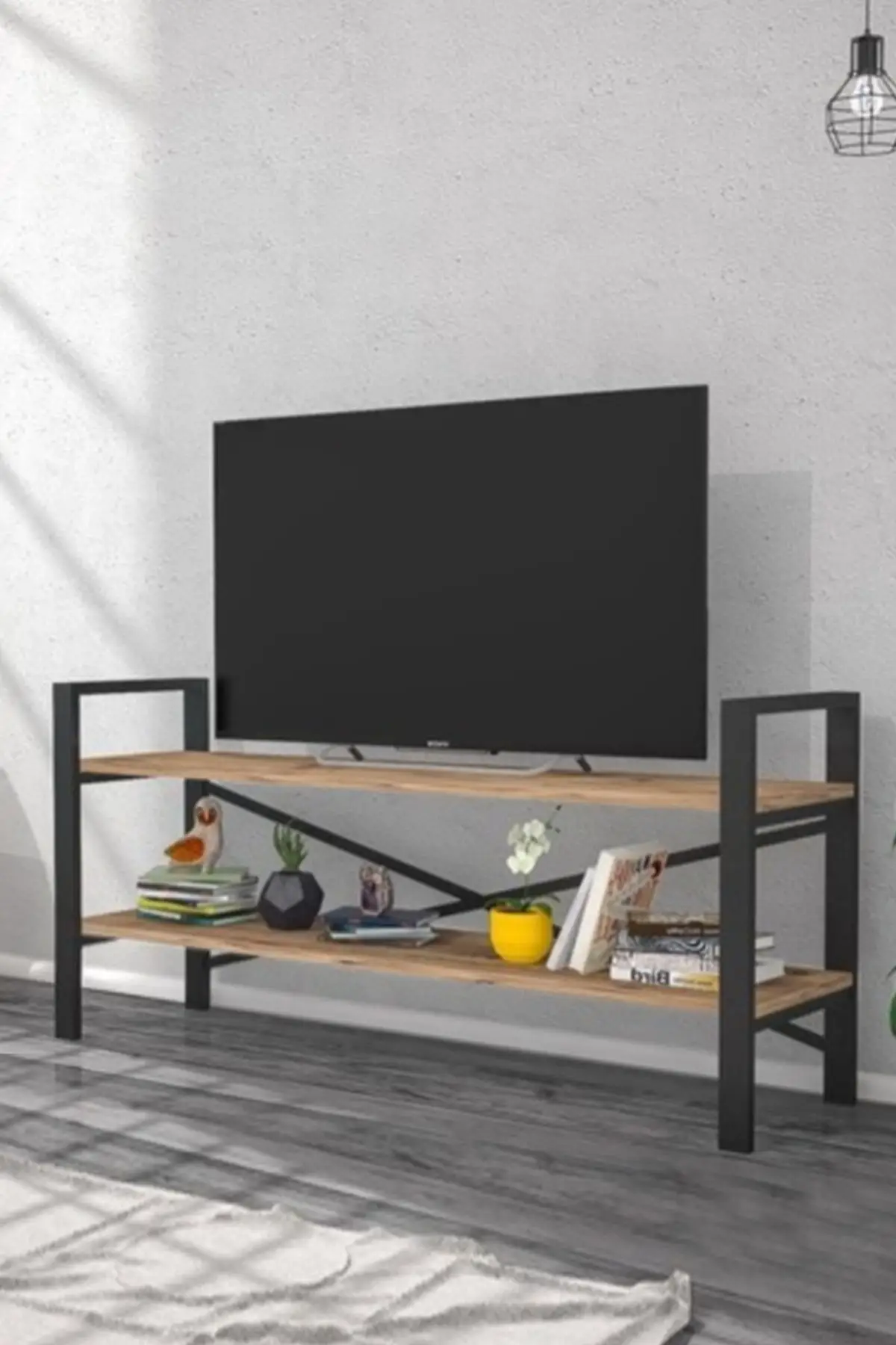 Tv Stand Shelf Tv Unit Metal The Library Tv Stand Lcd Table Tavolino Noce