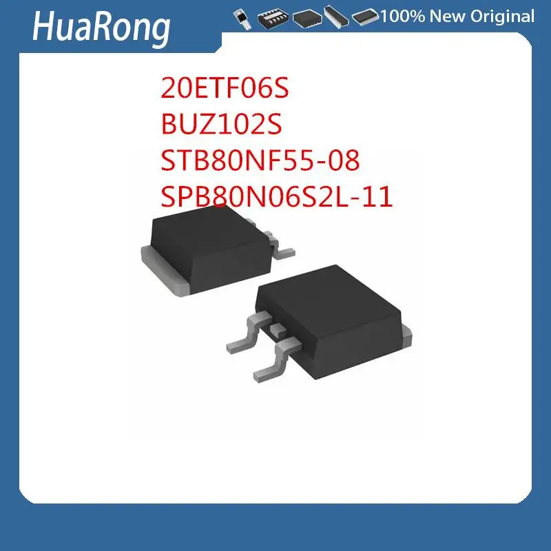 

20Pcs/Lot 20ETF06S BUZ102S STB80NF55-08 B80NF55-08 SPB80N06S2L-11 2N06L11 TO-263