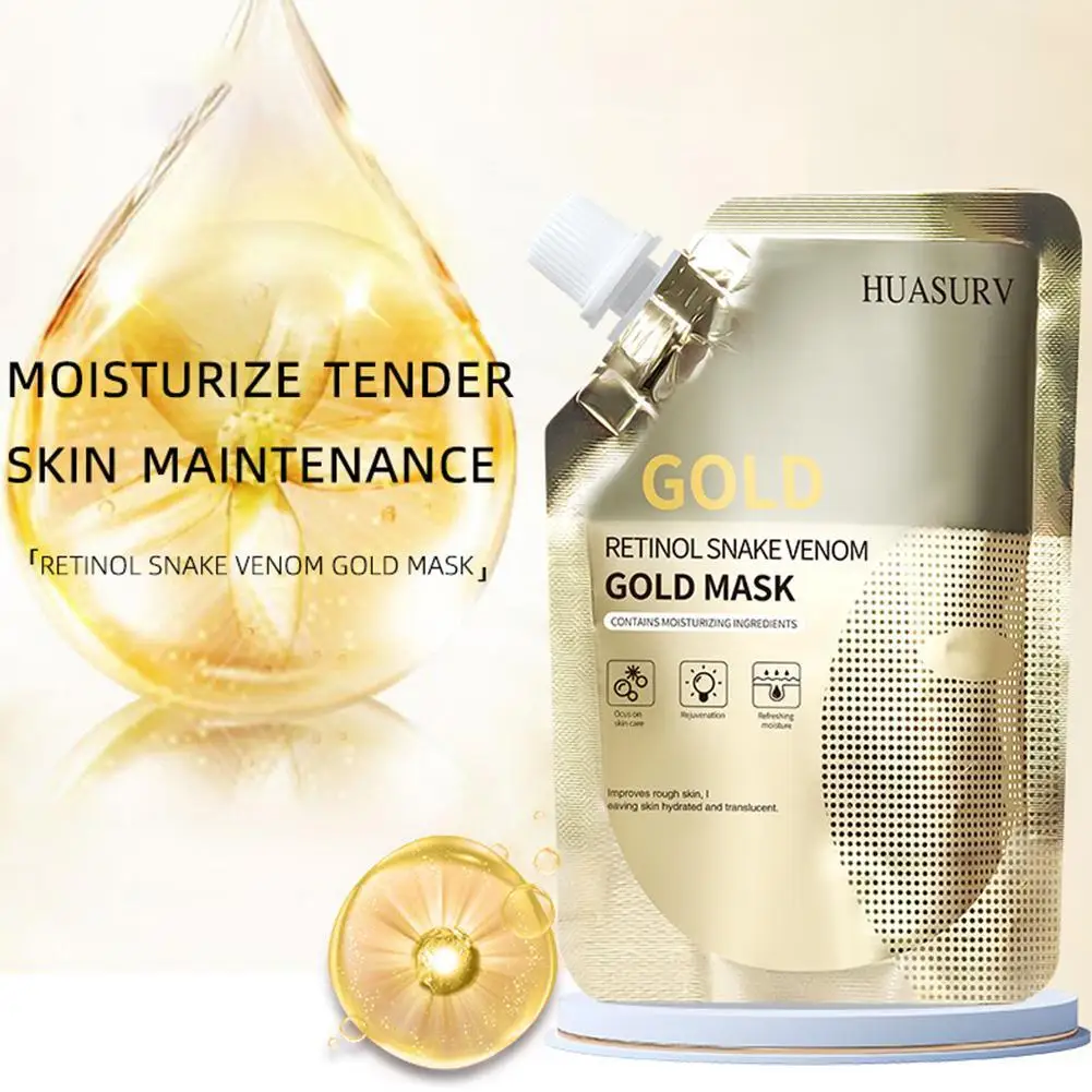 

Retinol Gold Mask Deep Moisturizing Brightening The Skin Anti-aging Oil Control Anti Wrinkle Gold Peel-off Mask Firming Lifting