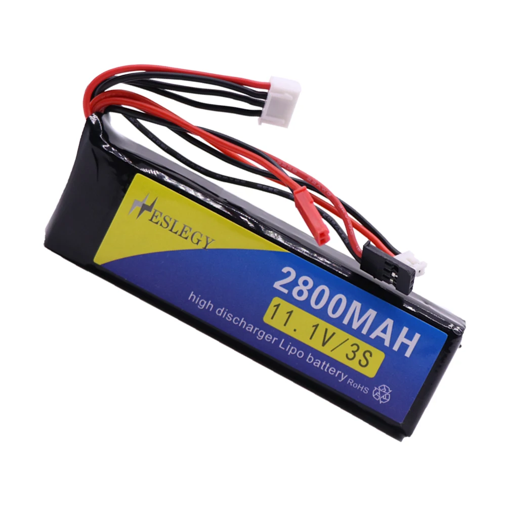 Batterie Lipo 11.1V 2800mAh pour émetteur RC, étiquette technique détaillée, pour FlySky et RadioLink