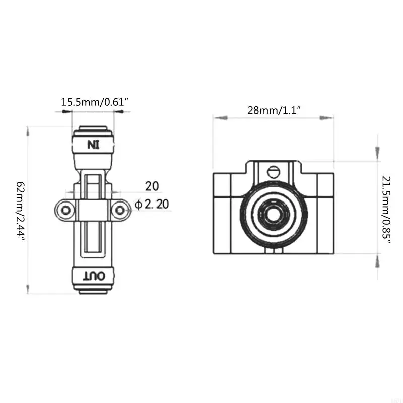 367D 1/4" Water Flow Sensor Food-grade Switch Flowmeter Fluid Meter Lightweight Easy Installation Used for Water Dispenser
