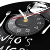 Menddy Hannibal Lecter Fictional Character Vinyl Record Wall Clock Who's Hungry Serial Killer Memorial Handmade Art Horror Clock 2