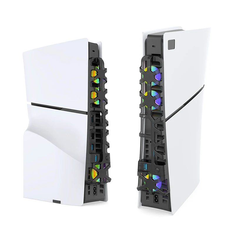 

Вентилятор охлаждения RGB, тихий вентилятор охлаждения для PS5 Slim USB 3.0, выходной порт 3, Охлаждающие вентиляторы, аксессуары для игровой консоли, атмосферная лампа