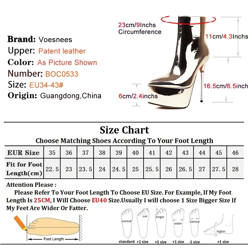 Ankle Boots Women Mirror Face Stiletto Heels Shoes Thick Soled Lady Platform Wedding Boots Party Club Pointy Toe Short Botas