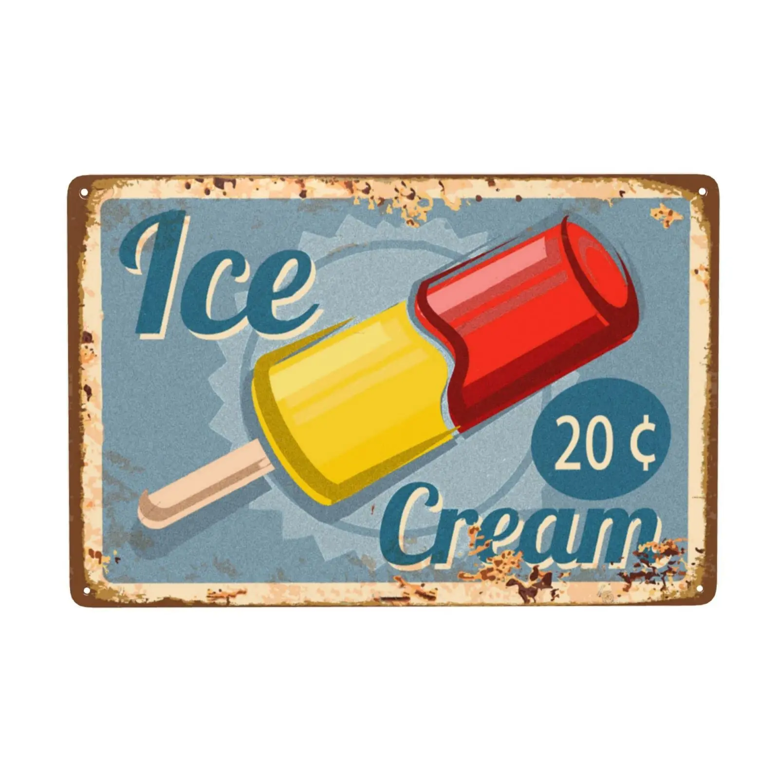 

Ice Cream Retro Metal Tin Sign Vintage Signs For Home Wall Decor 8x12 Inch