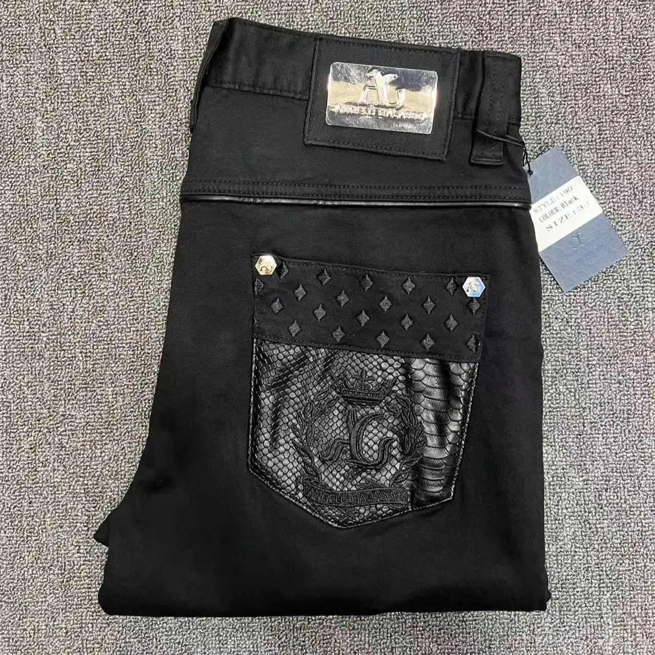 BILLIONAIRE Jeans cotton men 2024 Autumn winter new thick commerce fashion bit elasticity brief designed gentleman free shipping 2