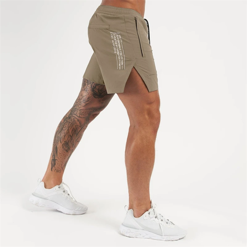 Men's Cargo Shorts Sports Fitness Quick Drying Breathable Stretch Shorts Outdoor Basketball Training Shorts Leisure Beach Pant