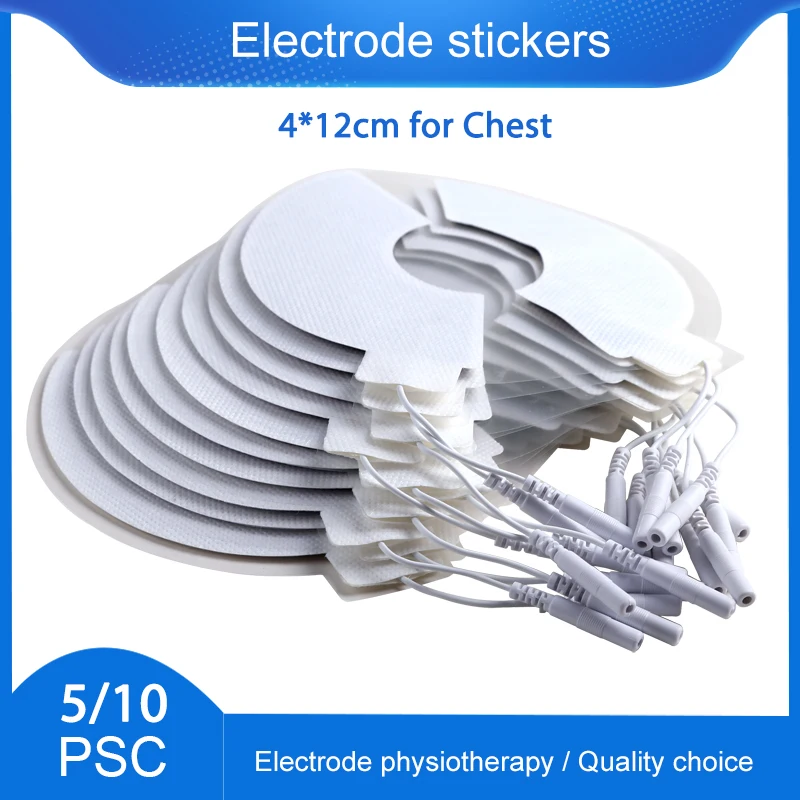 Breast Electrode Massage Pads with 2.0mm for Breast Massage Chest Muscle Stimulator Accessories Self Adhesive Chest Muscle