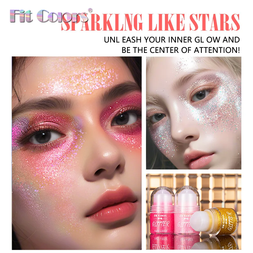 Body Face Paint 8 Colors Rollerball Glitter Gel Waterproof