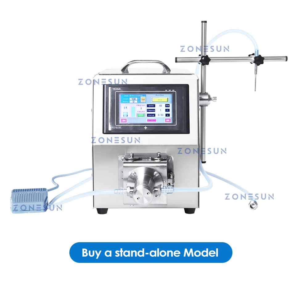 ZONESUN ZS-DTCP1  Automatic Vial Liquid Filling Machine With Conveyor Reagent Portion Eyedrop Ceramic Pump Filler