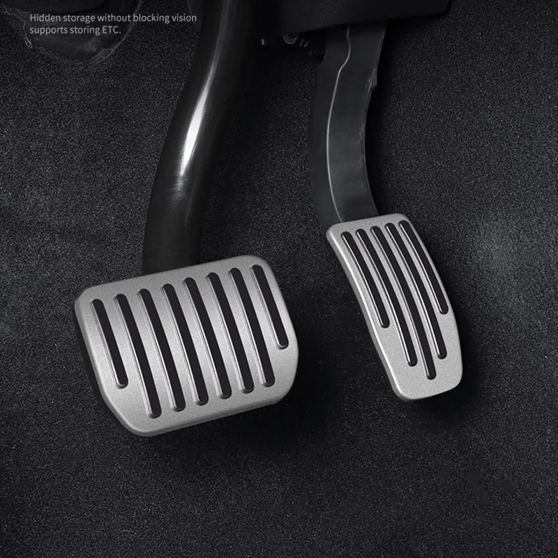 For Tesla Model 3 Y Highland Foot Pedals Cover Accesories Aluminum Alloy Accelerator Gas Fuel Brake Rest Pads Mat