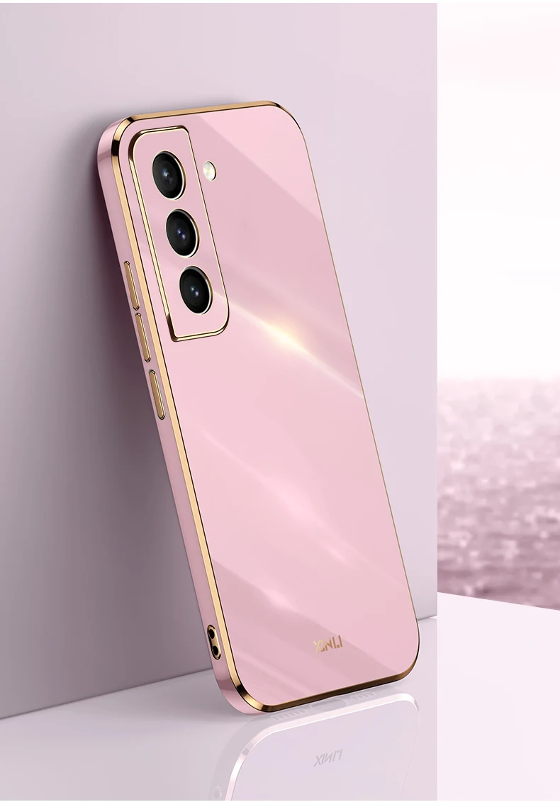 Bling Doux Antichoc Couverture Carré De Luxe Placage Téléphone Cas 3D Laser pour Samsung Galaxy S21 S22 Plus S20 FE Ultra S10 P_voghion.com